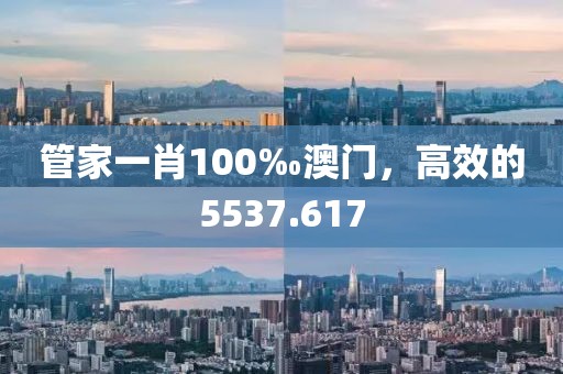 管家一肖100‰澳门，高效的5537.617