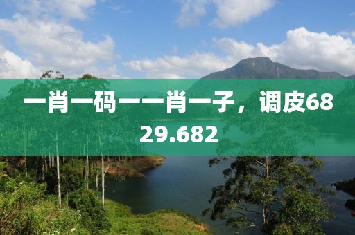 一肖一码一一肖一子，调皮6829.682