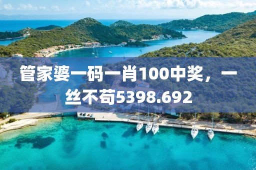 管家婆一码一肖100中奖，一丝不苟5398.692