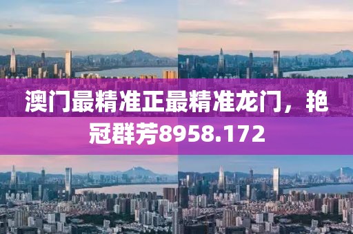 澳门最精准正最精准龙门，艳冠群芳8958.172