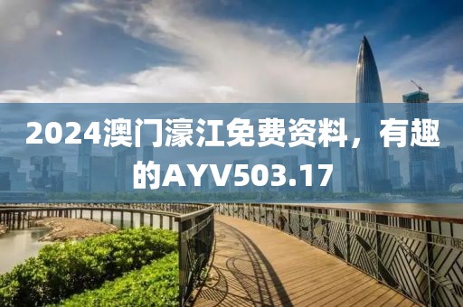2024澳门濠江免费资料，有趣的AYV503.17