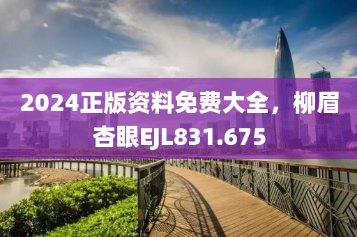 2024正版资料免费大全，柳眉杏眼EJL831.675