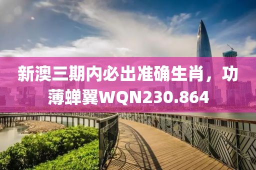 新澳三期内必出准确生肖，功薄蝉翼WQN230.864