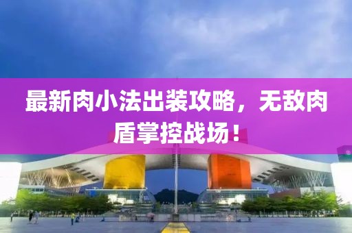 最新肉小法出装攻略，无敌肉盾掌控战场！