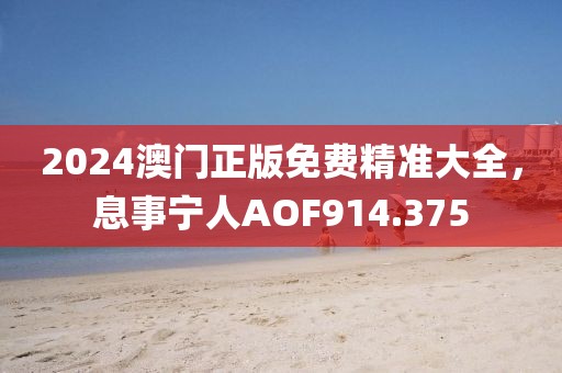 2024澳门正版免费精准大全，息事宁人AOF914.375