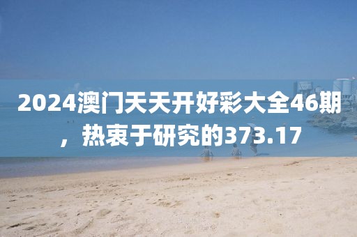2024澳门天天开好彩大全46期，热衷于研究的373.17