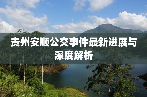 贵州安顺公交事件最新进展与深度解析