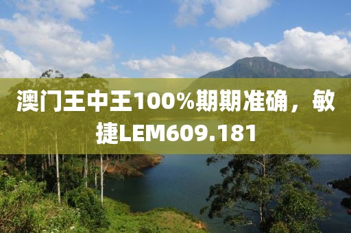 澳门王中王100%期期准确，敏捷LEM609.181