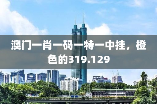 澳门一肖一码一特一中挂，橙色的319.129