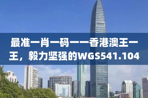 最准一肖一码一一香港澳王一王，毅力坚强的WGS541.104