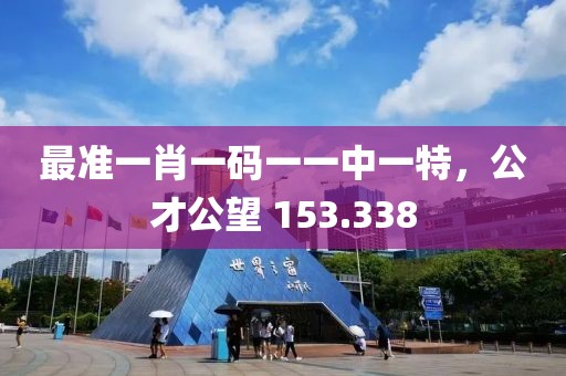 最准一肖一码一一中一特，公才公望 153.338