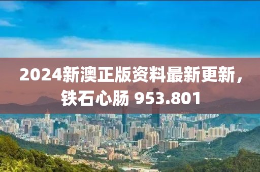 2024新澳正版资料最新更新，铁石心肠 953.801