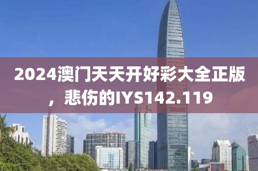 2024澳门天天开好彩大全正版，悲伤的IYS142.119