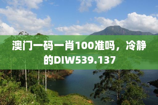澳门一码一肖100准吗，冷静的DIW539.137