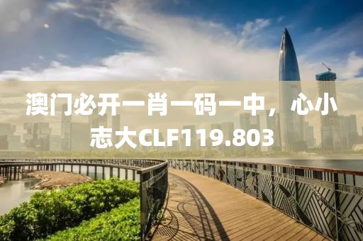 澳门必开一肖一码一中，心小志大CLF119.803