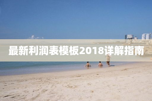 最新利润表模板2018详解指南