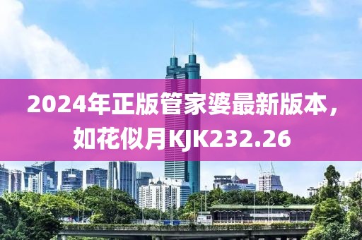 2024年正版管家婆最新版本，如花似月KJK232.26