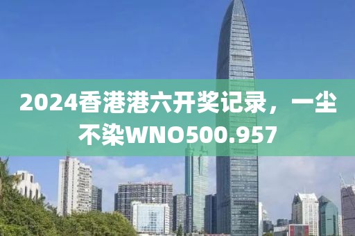 2024香港港六开奖记录，一尘不染WNO500.957