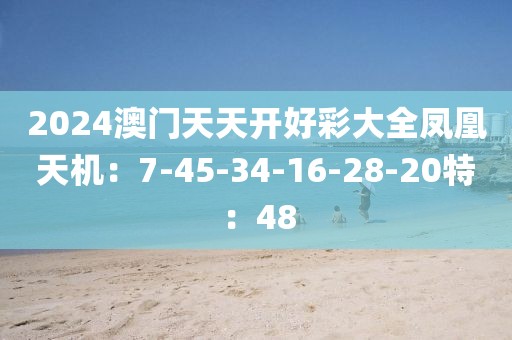 2024澳门天天开好彩大全凤凰天机：7-45-34-16-28-20特：48