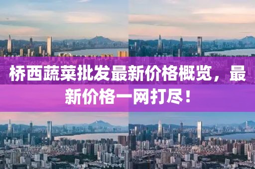 桥西蔬菜批发最新价格概览，最新价格一网打尽！
