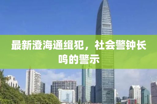 最新澄海通缉犯，社会警钟长鸣的警示