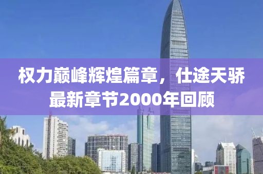 权力巅峰辉煌篇章，仕途天骄最新章节2000年回顾