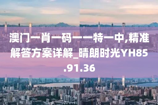 澳门一肖一码一一特一中,精准解答方案详解_晴朗时光YH85.91.36