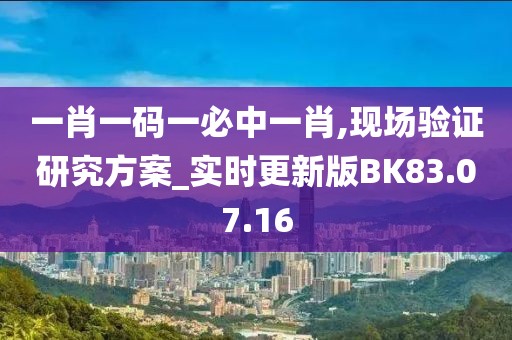 一肖一码一必中一肖,现场验证研究方案_实时更新版BK83.07.16