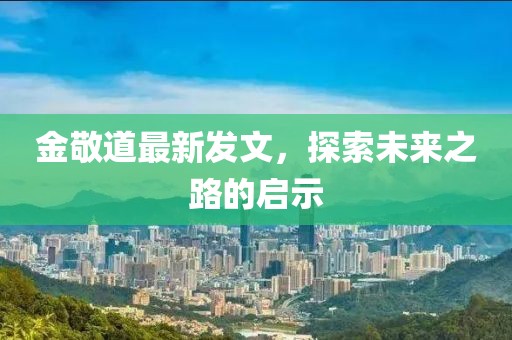 金敬道最新发文，探索未来之路的启示