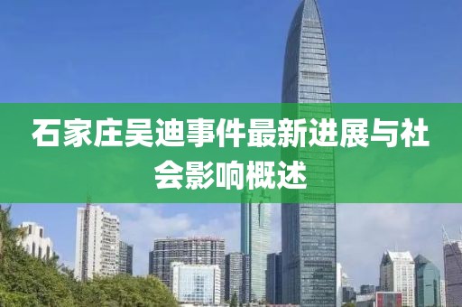 石家庄吴迪事件最新进展与社会影响概述