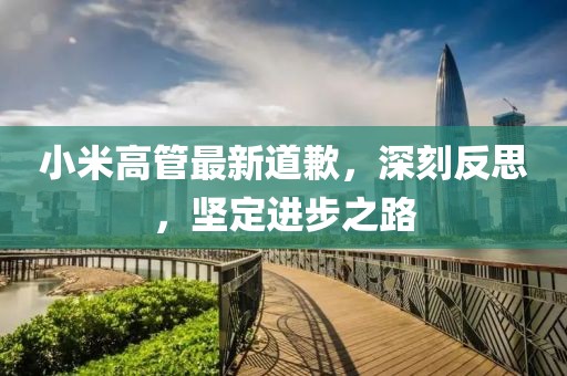 小米高管最新道歉，深刻反思，坚定进步之路