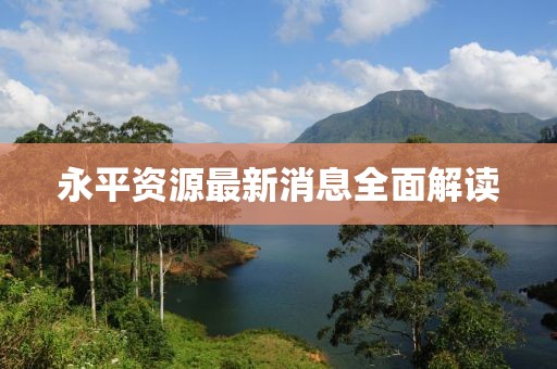 永平资源最新消息全面解读