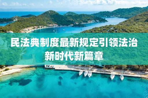 民法典制度最新规定引领法治新时代新篇章