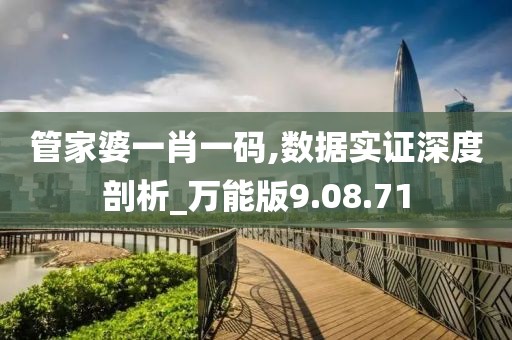 管家婆一肖一码,数据实证深度剖析_万能版9.08.71
