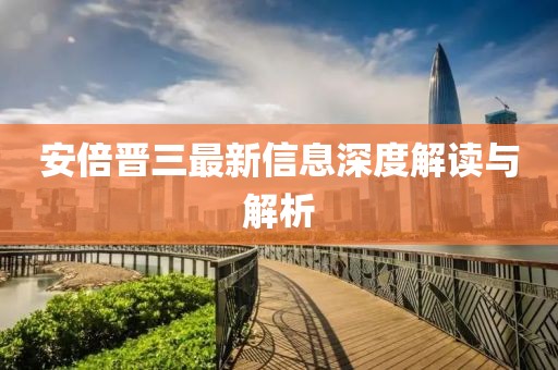 安倍晋三最新信息深度解读与解析