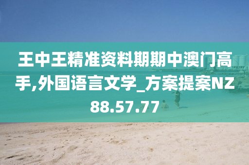 王中王精准资料期期中澳门高手,外国语言文学_方案提案NZ88.57.77