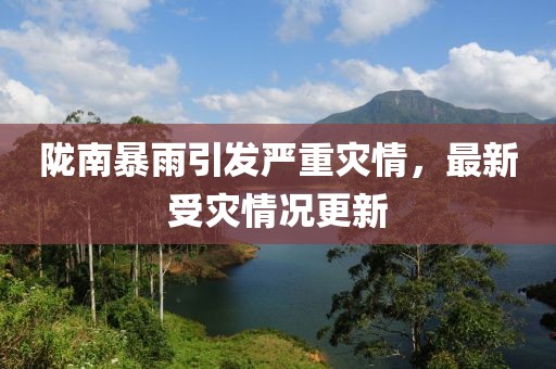 陇南暴雨引发严重灾情，最新受灾情况更新