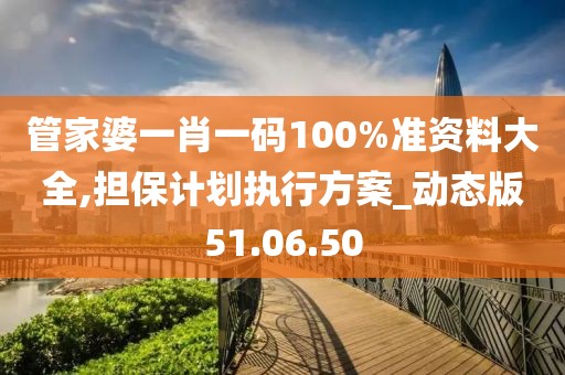 管家婆一肖一码100%准资料大全,担保计划执行方案_动态版51.06.50