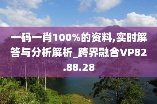 一码一肖100%的资料,实时解答与分析解析_跨界融合VP82.88.28