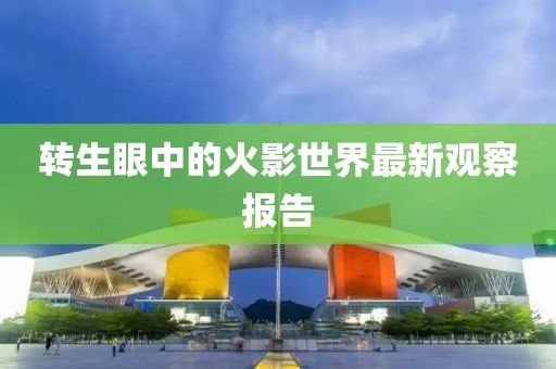 转生眼中的火影世界最新观察报告
