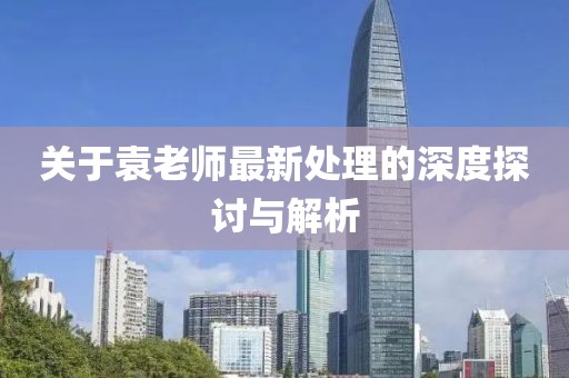 关于袁老师最新处理的深度探讨与解析