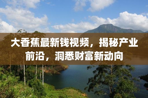 大香蕉最新钱视频，揭秘产业前沿，洞悉财富新动向