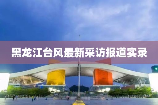 黑龙江台风最新采访报道实录
