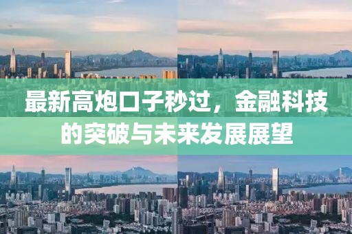 最新高炮口子秒过，金融科技的突破与未来发展展望