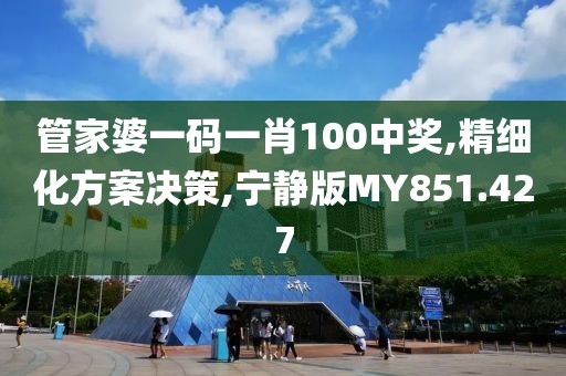 管家婆一码一肖100中奖,精细化方案决策,宁静版MY851.427