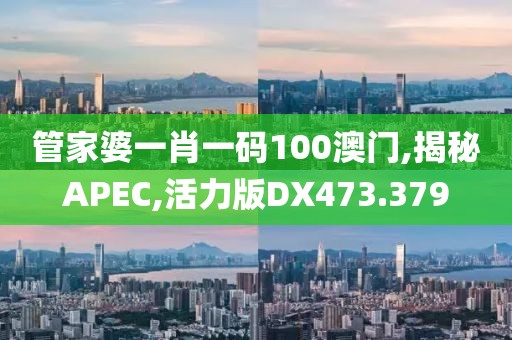 管家婆一肖一码100澳门,揭秘APEC,活力版DX473.379