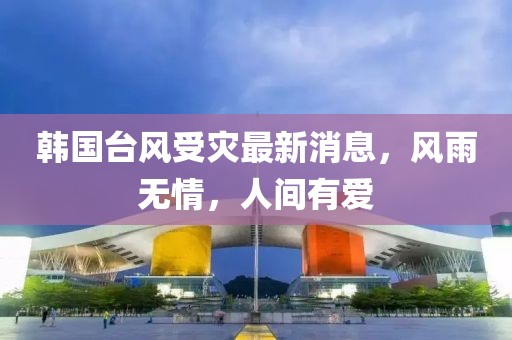 韩国台风受灾最新消息，风雨无情，人间有爱