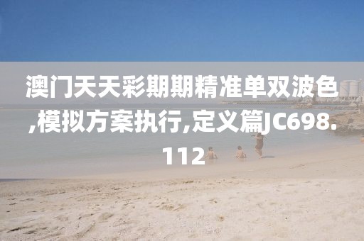 澳门天天彩期期精准单双波色,模拟方案执行,定义篇JC698.112