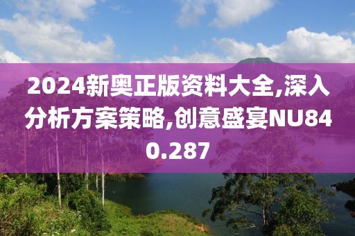 2024新奥正版资料大全,深入分析方案策略,创意盛宴NU840.287