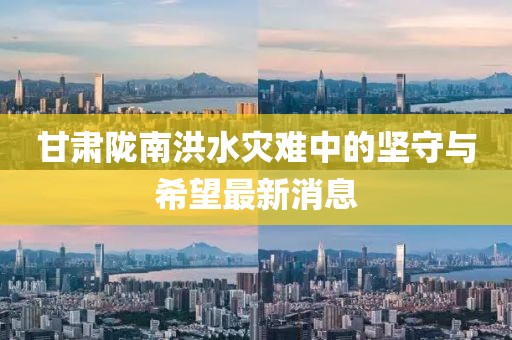甘肃陇南洪水灾难中的坚守与希望最新消息